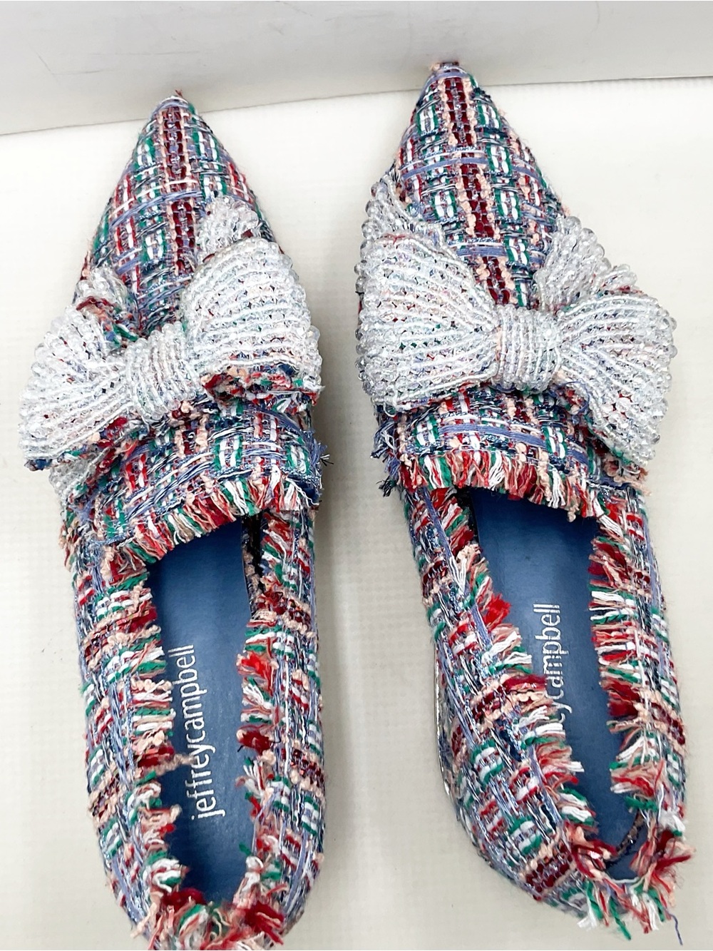 🆕{Jeffrey Campbell} Valensia Pumps in Blue Multi Tweed - Picture 10 of 16